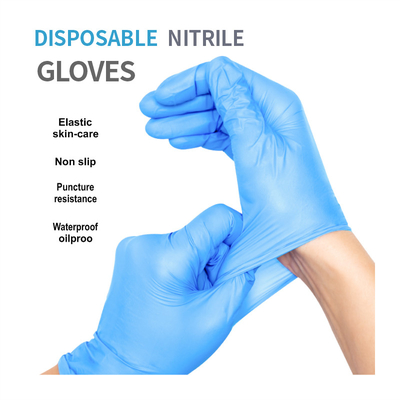 9 - 12inches Disposable Medical Consumables Nitrile Latex Powder Free Disposable Gloves