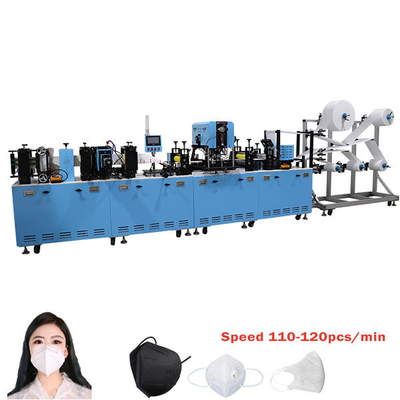 180 Pieces/Min KN95 Face Mask Making Machine Qualification Rate 99.99%